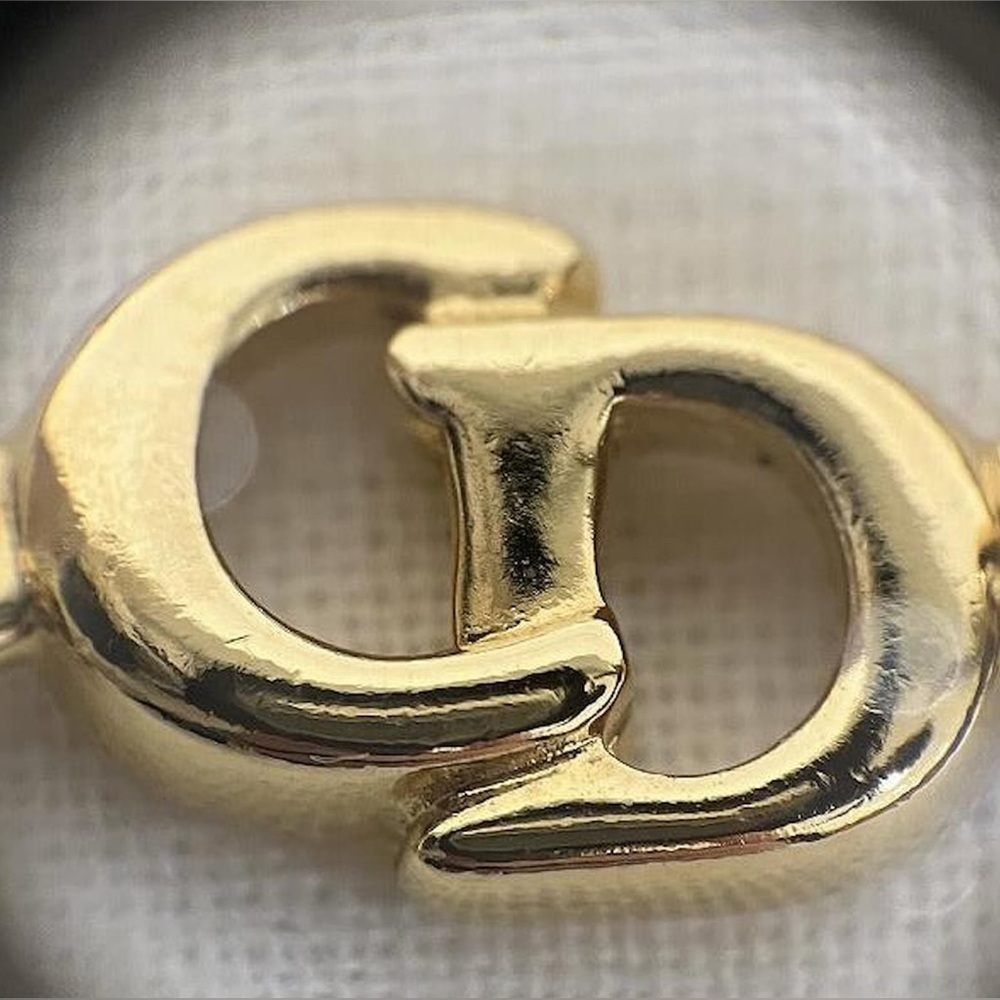 Dior Auth Necklace Charm Dangle Earrings or Necklace Gold Tone Chain. Hand made! - Picture 4 of 6